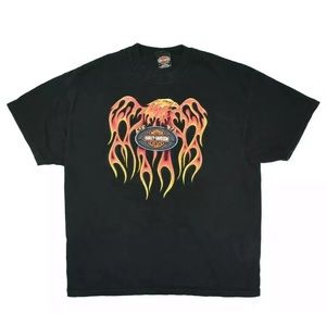 2000 Black Harley Davidson Phoenix Graphic T Shirt